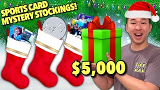 I bought 10 LOADED sports card MYSTERY STOCKINGS from my LCS for 5000 AMAZING 🎅🔥 [upl. by Tannen]