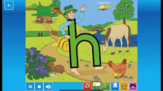 Letterland Alphabet Phonics Sounds Songs Shapes and Writing  Letter H  Harry Hat Man [upl. by Nnednarb]