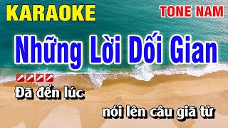 Karaoke Những Lời Dối Gian Tone Nam Nhạc Sống Beat Chuẩn  Hoàng Luân [upl. by Valdemar]