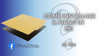 3D Tips Come installare correttamente un nuovo piano di stampa [upl. by Eillah]