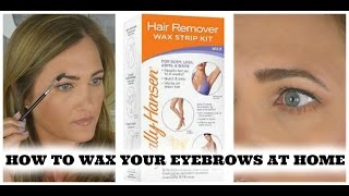 How to Wax Your Eyebrows at Home with Sally Hansen Wax Strip Kit  How to Fill In Eyebrows Naturally [upl. by Horwitz]