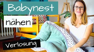 DIY Babynest  Nestchen  Verlosung für Babys nähen  Ohne Schnittmuster [upl. by Leeban]