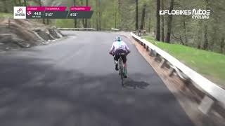 Chris Froome  OneHanded Super Aero Tuck Stage 19  2018 Giro dItalia [upl. by Irep]