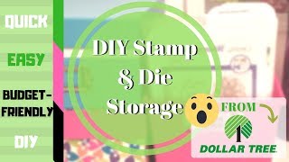 DIY Stamp amp Die Storage From Dollar Tree [upl. by Enimsay]