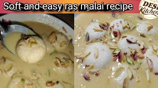 Ras malai recipe😋👍Soft and easy rasalai👌 [upl. by Coffee]