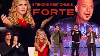 FORTE  Three Tenors meet online and shock the judges on Americas Got Talent  Pie Jesu [upl. by Anairuy]