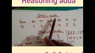 Reasoning Adda  Calendar by S B Jaiswal [upl. by Ethelyn]