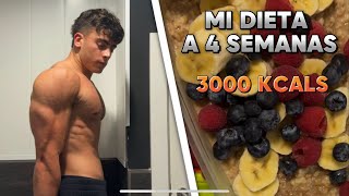 MI DIETA de DEFINICIÓN A 4 SEMANAS  3000KCALS [upl. by Nakhsa3]