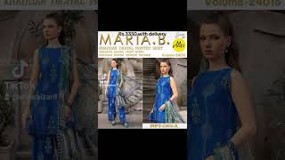 Maria B Design Khaddar Womens collection 2024 winterclothes dress mariab [upl. by Waldemar]