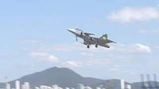 Primeiro voo do Gripen no Brasil [upl. by Elyse]