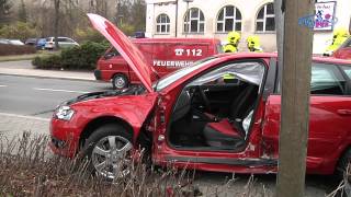 Unfall mit eingeklemmter Person in Lichtenstein Sachsen 04042012 [upl. by Brittani]