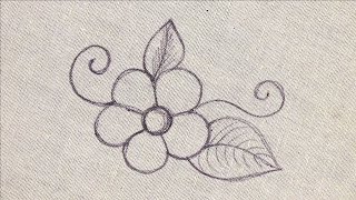 Very easy and simple stitches modern flower embroidery design  New Needle Point Art Rose Embroidery [upl. by Cohe]