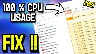 ➢Fix 100 CPU usage in windows 10  High CPU usage problem fix  stuck on 100 CPU usage [upl. by Florette]