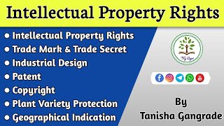 Intellectual Property Rights  IPR  Patent  Copyright  Trade Mark  Trade Secret by Tanisha [upl. by Glori431]