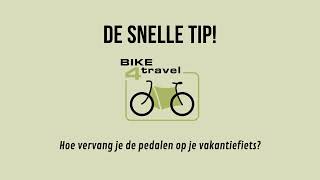 Hoe vervang of verwijder je de pedalen van je vakantiefiets [upl. by Noirad]