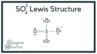 SO42 Lewis Structure  Sulphate ion [upl. by Yruj]