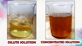 Dilute and Concentrated Solution [upl. by Vijar]