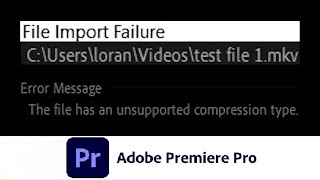 FIX The file has an unsupported compression type  Adobe Premiere Pro 2024 File import failure [upl. by Sugden]