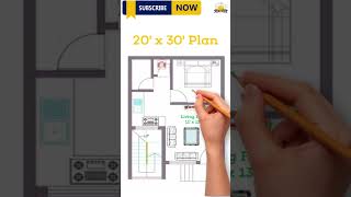 20 x 30 house design 20 x 30 ghar ka naksha 20 x 30 home design shorts autocad 2ddesign [upl. by Reinold178]