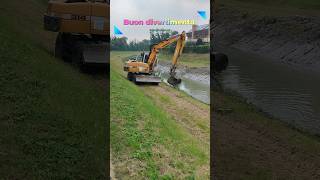 Liebherr escavatore pulisce il fiume Adigetto a Rovigo vlog puliziafiume liebherr [upl. by Sherwynd]