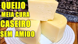 QUEIJO CASEIRO SEM AMIDO FÁCIL DE FAZER PARA FAZER NA CHAPA FRIGIDEIRA FICA DELICIOSO [upl. by Packer]