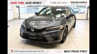 2022 Honda Civic Hatchback SPORT  Meteoroid Grey Metallic [upl. by Anyrak]