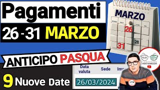 Inps PAGA 26  31 MARZO ⚠️ ANTICIPO DATE PAGAMENTI PASQUA ADI ASSEGNO UNICO PENSIONI NASPI BONUS SFL [upl. by Nosyla563]