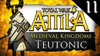 SARACEN COUNTER ATTACK Medieval Kingdoms Total War Attila Teutonic Order Gameplay 11 [upl. by Ahsilahs]