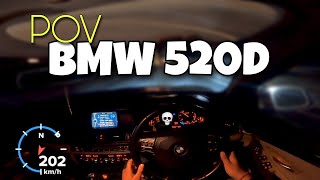 BMW 520D F10  ASMR  Night POV Drive [upl. by Bo922]