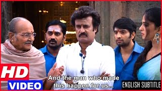 Lingaa Tamil Movie Scenes HD  K Viswanath requests Rajinikanth to stay back in the village [upl. by Eittol]