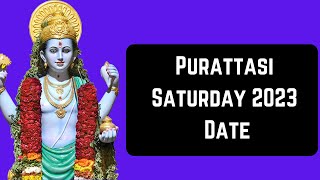 Purattasi Saturday Date 2023 Purattasi Saturday 2023 Date Vishnu Saturday Purattasi Sani [upl. by Eserrehs]