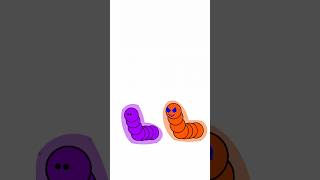 Purple Worm VS Orange Worm And Your Allies countryballs shorts [upl. by Aerdnna828]