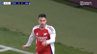 Gabriel Martinelli GoalSporting vs Arsenal15 All Goals and Highlights [upl. by Fitz]