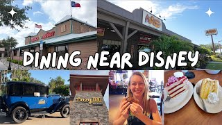 Dining Near Disney Texas Roadhouse Cracker Barrel Fords Garage Millers Ale House Restaurants [upl. by Sivraj]