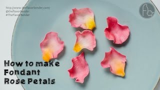 How to make Fondant Rose Petals Tutorial [upl. by Latsyrcal]