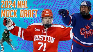 2024 NHL Mock Draft  Celebrini Is A Shark But Who Goes Second [upl. by Bokaj]