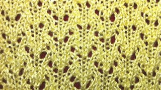 Ажурный узор спицами Видео урок вязание на спицах Openwork pattern Video tutorial knitting [upl. by Mientao861]