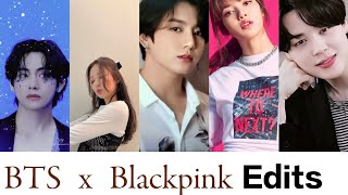 BTS and Blackpink edits by me 😻✨🔥  shorts bts editing blackpink btsarmy blink [upl. by Snowber]