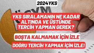 YKS2024 Sıralamanızın Ne Kadar Altında  Üstünde Tercih Yapmalısınız❓ Boşta Kalmayın [upl. by Ellennod223]