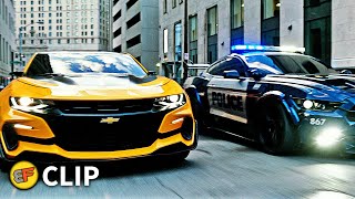 Bumblebee vs Barricade  London Chase Scene  Transformers The Last Knight 2017 Movie Clip HD 4K [upl. by Bywoods83]