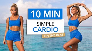 10 MIN SIMPLE CARDIO  On The Beat I not embarrassing suitable for public places easy to follow [upl. by Suirada421]