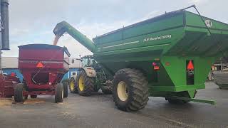 Filling the Harvestore with high moisture shelled corn [upl. by Plantagenet475]