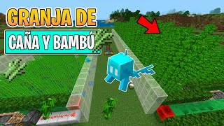 Granja De Caña de azúcar y bambú Facil 119 Minecraft Bedrock [upl. by Caye569]