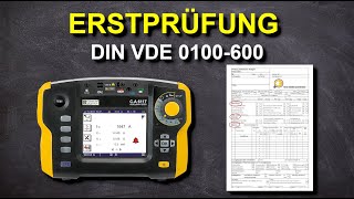 Erstprüfung elektrischer Anlagen DIN VDE 0100600 mit Chauvin Arnoux Installationstester CA 6117 [upl. by Ennovahc]