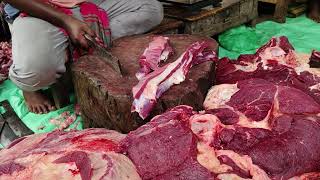 Exclusive beef cutting ll Muslim beef market halal meat cutting skills in Bangladesh butcher market [upl. by Erine]