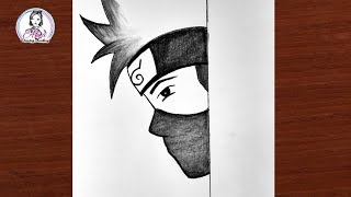 Anime drawing tutorial for beginners  kakashi drawing easy  How to draw anime characters [upl. by Blackman971]