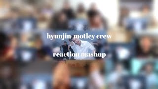 Artist Of The Month hyunjinStray Kids motley crew reaction mashup [upl. by Aicener]