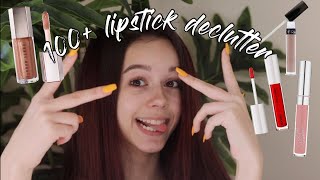 100 LIPSTICK DECLUTTER [upl. by Pampuch]