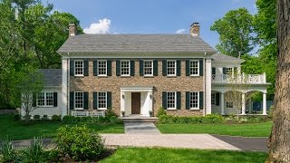 Traditional New England Colonial house with woodlands backdrop [upl. by Tillman]