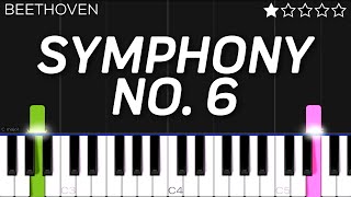 Beethoven  Symphony No 6 ‘Pastoral’  EASY Piano Tutorial [upl. by Avelin]